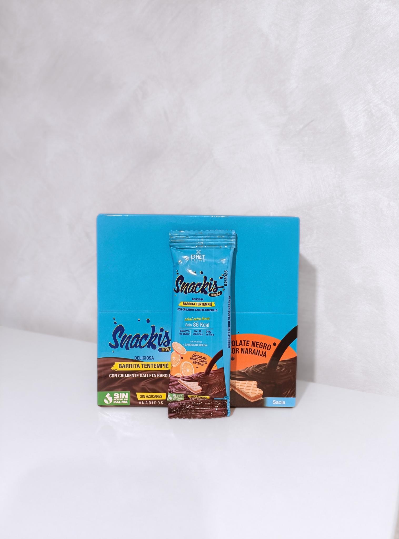 Barrita Crujiente de Chocolate Negro sabor Naranja
